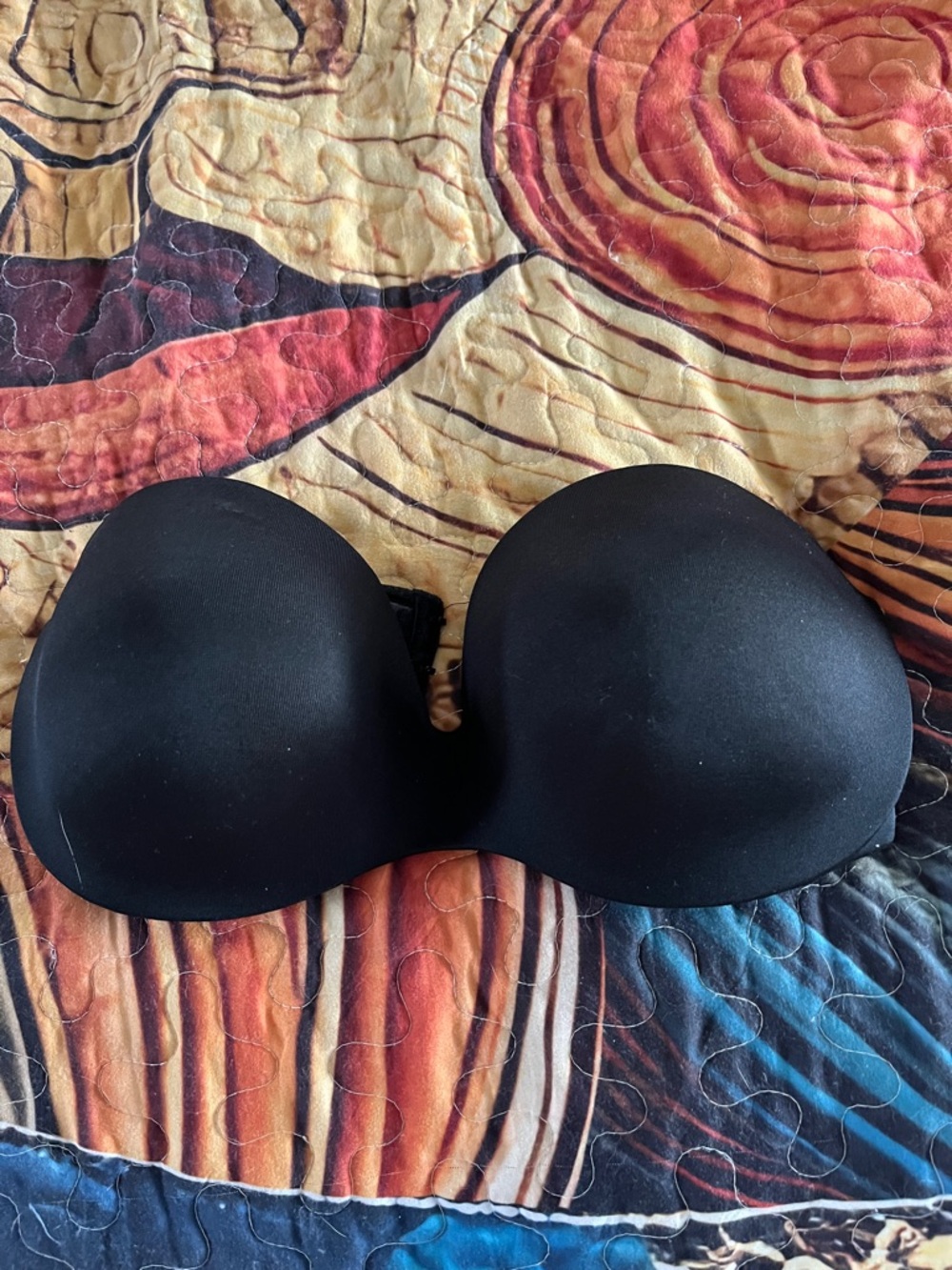 Warner's Black Strapless Bandeau with Molded Cups